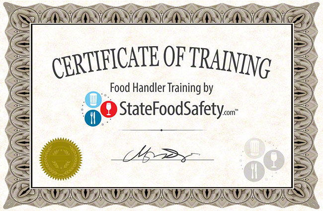 How do you get a food handler's card online?